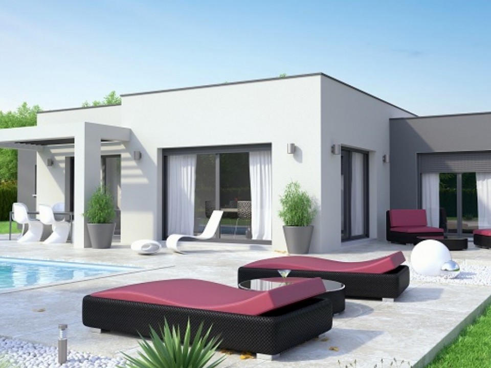 Constructeur maison toit plat Loire