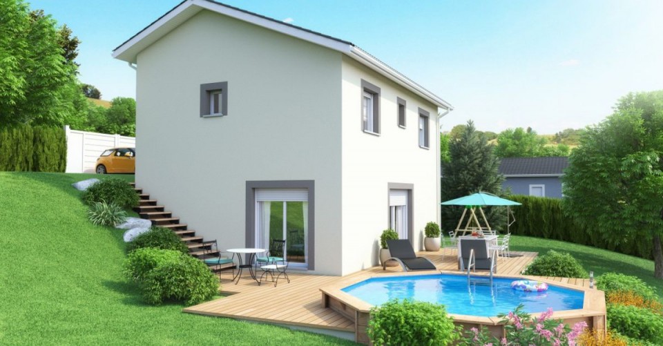 Maison inversée, 100m² habitable 30m² de garage