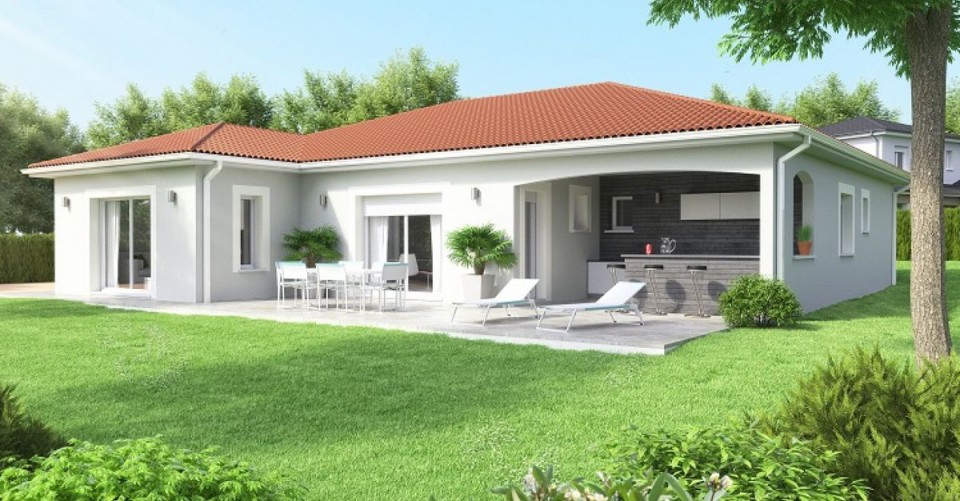 Maison de plain-pied, 117m² habitable 40m² de garage