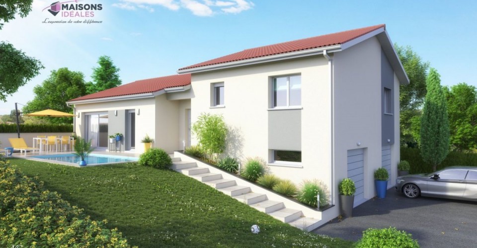 Maison en demi sous-sol, 120m² habitable 54m² de garage