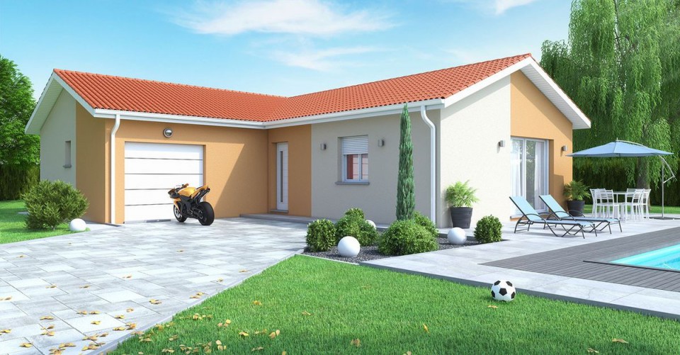 Maison de plain-pied, 84m² habitable 20m² de garage