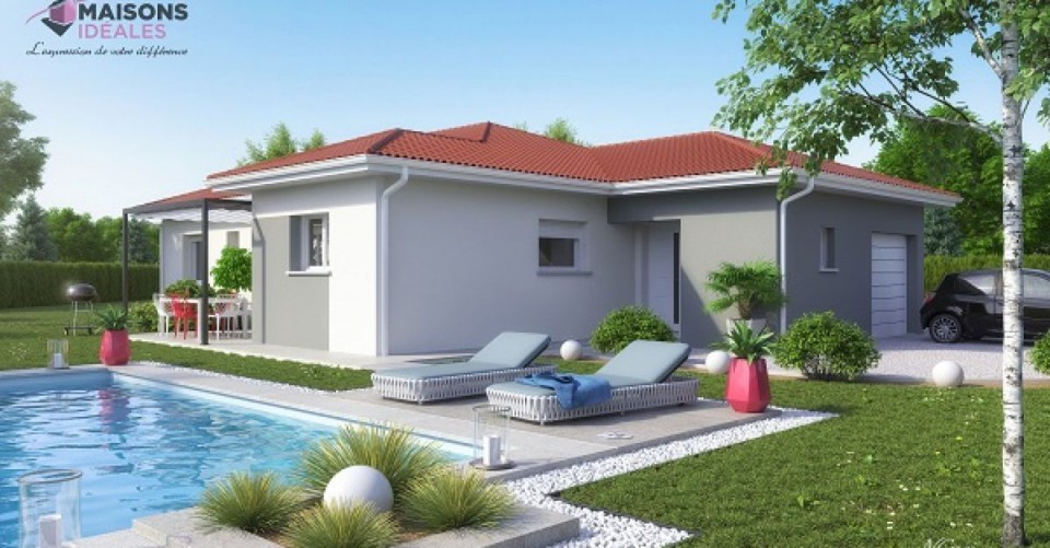 Maison de plain-pied, 105m² habitable 28m² de garage