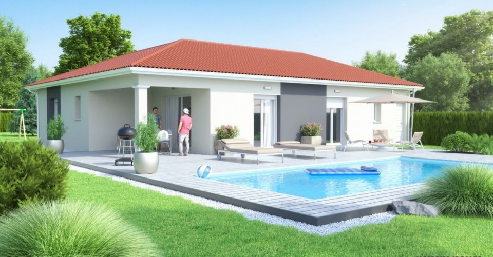 Maison de plain-pied, 93m² habitable 20m² de garage