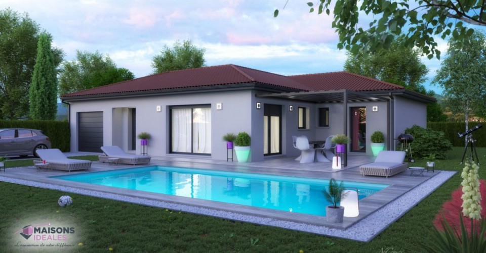 Maison de plain-pied, 115m² habitable 23m² de garage