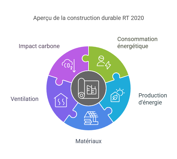 infographie : Normes RT 2020 construction de nouveaux bâtiments - visual selection
