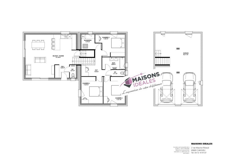 TERRAIN 823 m² ST DIDIER DE LA TOUR