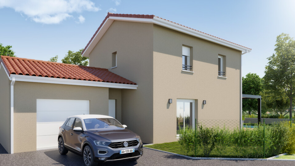 Maison à étage, 107m² habitable 16m² de garage