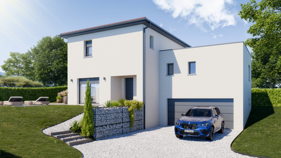 Maison en demi sous-sol, 140m² habitable 40m² de garage