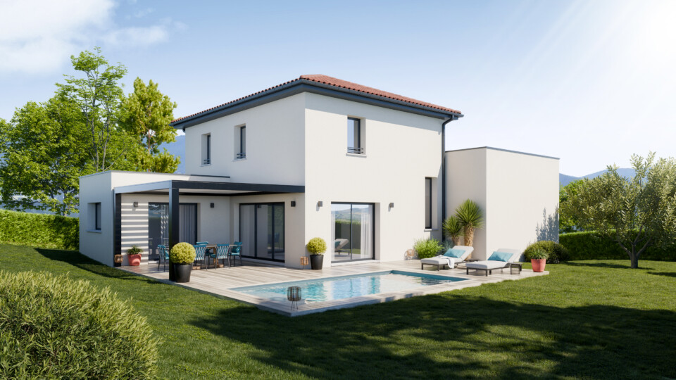 Maison en demi sous-sol, 140m² habitable 40m² de garage