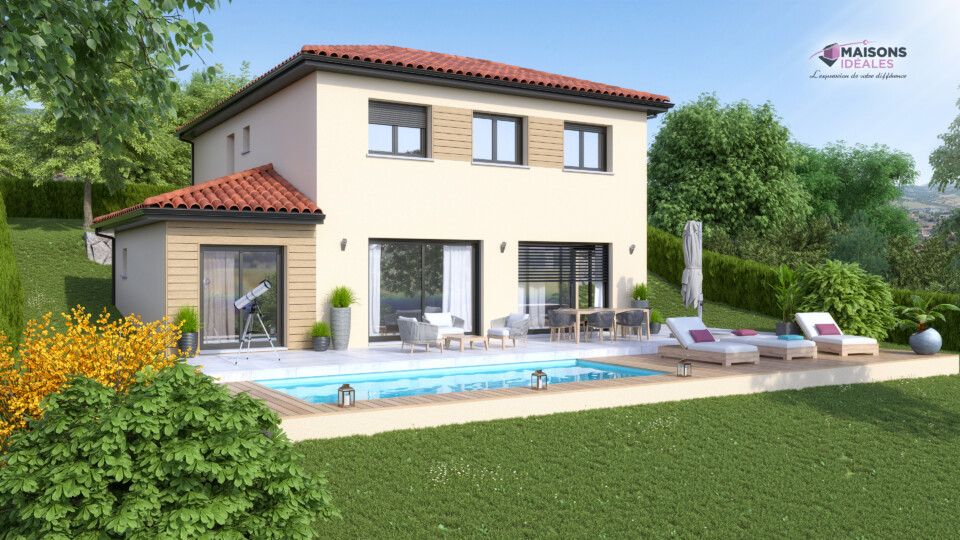 Maison inversée, 135m² habitable 18m² de garage