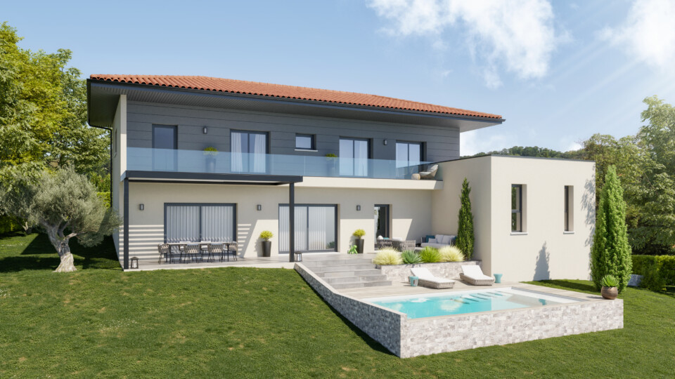 Maison à étage, 208m² habitable 42m² de garage