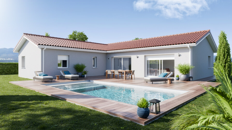 Maison de plain-pied, 119m² habitable 29m² de garage