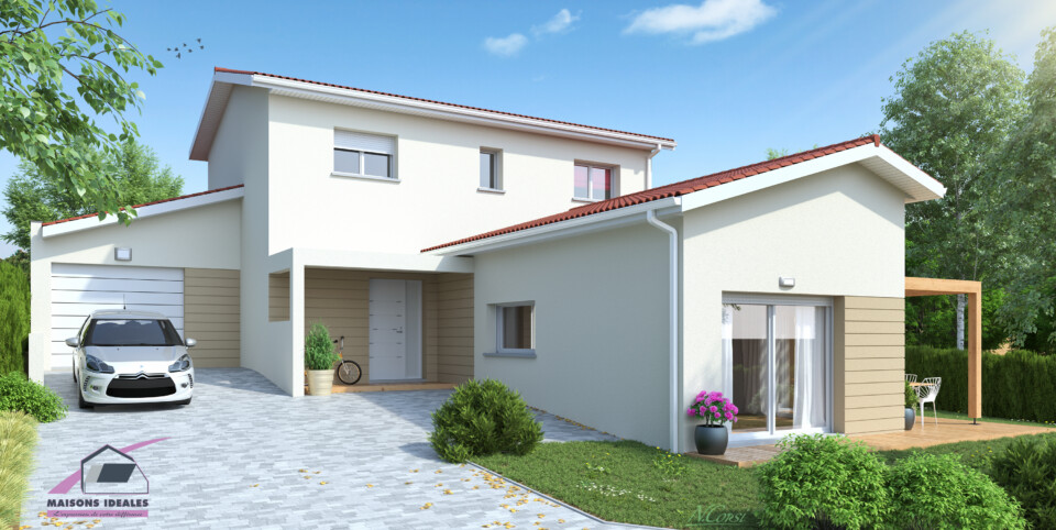 Maison à étage, 133m² habitable 28m² de garage