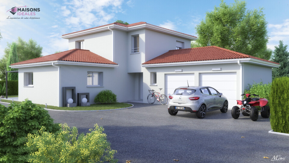 Maison à étage, 129m² habitable 37m² de garage