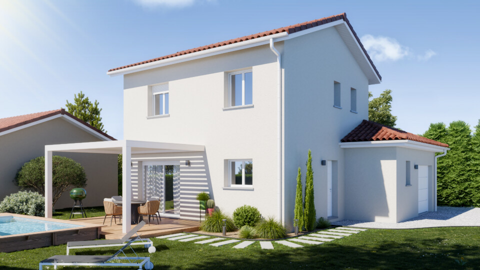 Maison à étage, 99m² habitable 16m² de garage