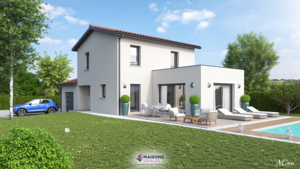 Maison à étage, 143m² habitable 27m² de garage