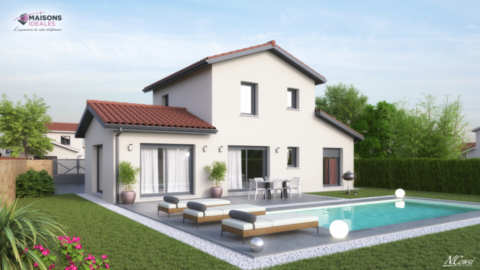 Maison à étage, 104m² habitable 29m² de garage