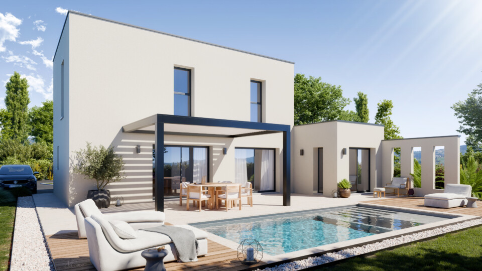 Maison à étage, 124m² habitable 33m² de garage