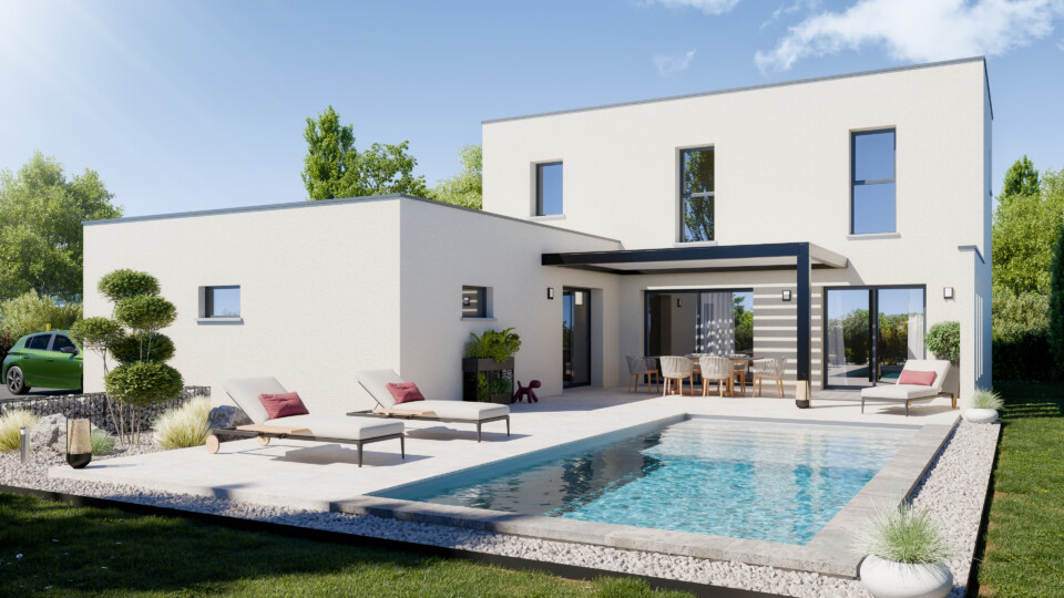 Maison à étage, 122m² habitable 28m² de garage