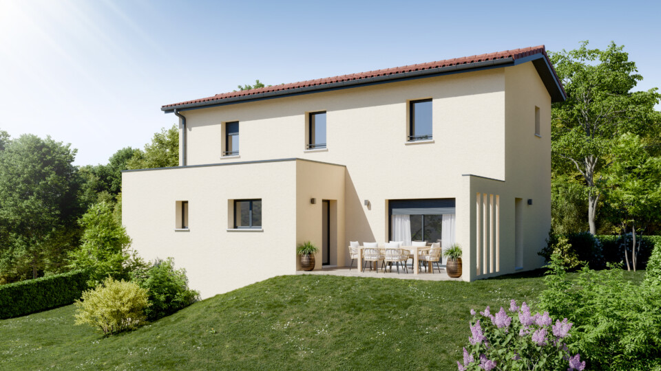 Maison à étage, 104m² habitable 21m² de garage