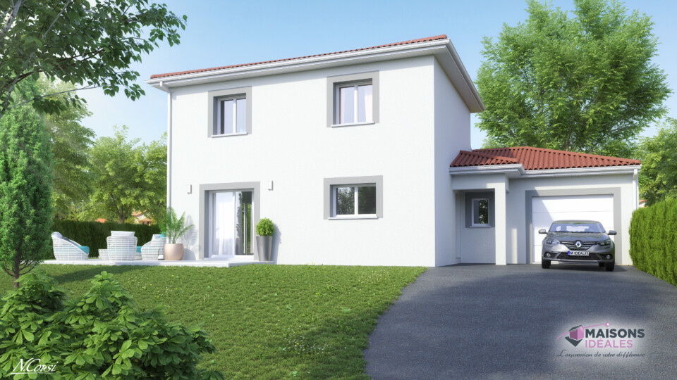 Maison à étage, 90m² habitable 41m² de garage