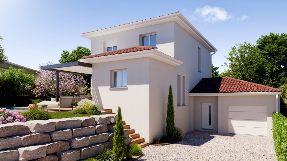 Maison à étage, 128m² habitable 29m² de garage