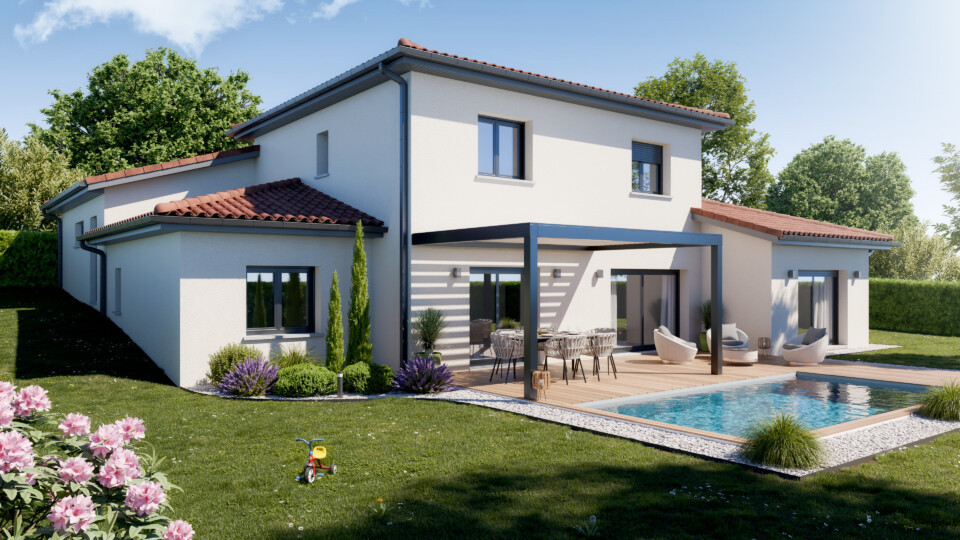 Maison à étage 145m² habitable, 47m² de garage